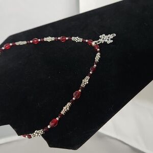Cookie Lee Red Crystal Pendant Necklace